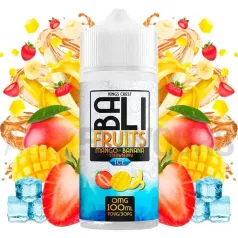 Líquido vaper sin nicotina Mango Banana Strawberry Ice 100 ml Bali Fruits con sabor frutal fresco