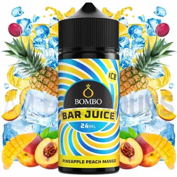 Aroma vapeo Pineapple Peach Mango Ice 24 ml Bar Juice Bombo con sabor frutal con efecto frío