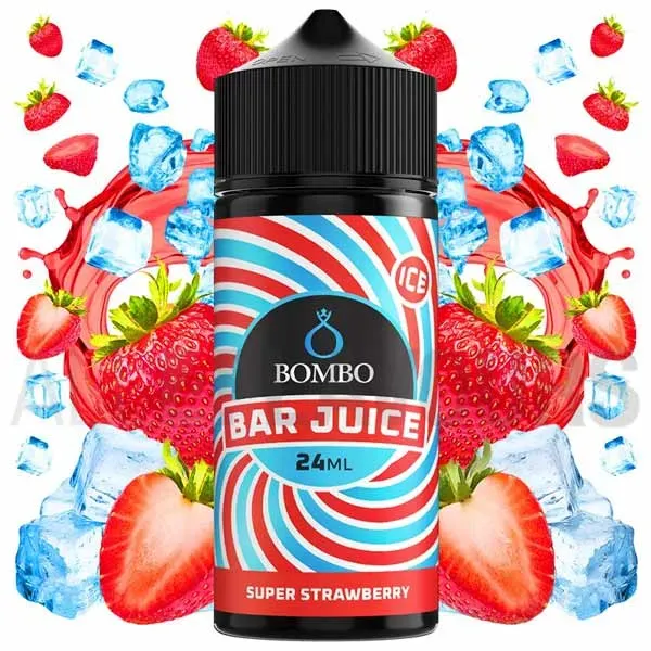 Aroma vapeo Super Strawberry Ice 24 ml Bar Juice Bombo con sabor a fresas y efecto frío