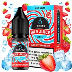 Líquido sales de nicotina Super Strawberry Ice 10 ml Bar Juice Bombo con sabor a fresas y efecto frío