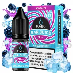 Líquido sales de nicotina Ultra Blue Razz Ice 10 ml Bar Juice Bombo con sabor a frambuesas azules y efecto frío