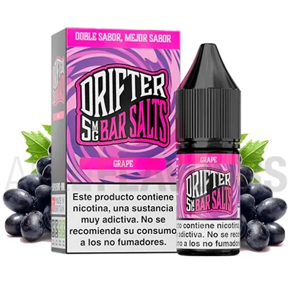 Líquido sales de nicotina con sabor a uva fresca  Grape 10 ml Juice Sauz Drifter Bar Salts