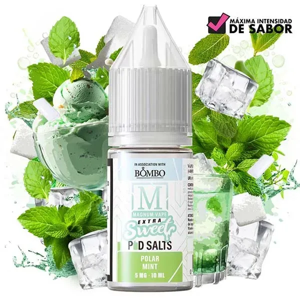 Líquido sales de nicotina Polar Mint Sweet 10 ml Magnum Vape Extra Sweet Pod Salts Líquido sales de nicotina Polar Mint Sweet 10 ml Magnum Vape Extra Sweet Pod Salts