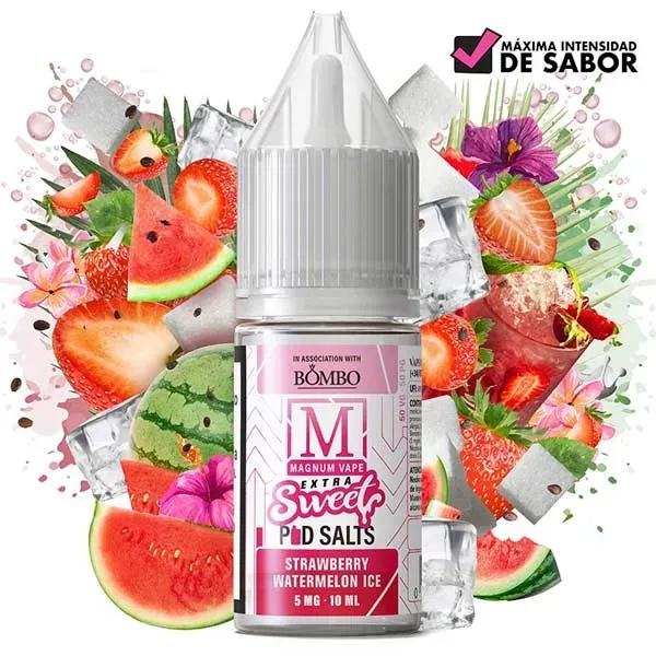 Líquido sales de nicotina Strawberry Watermelon Ice 10 ml Magnum Vape Extra Sweet Pod Salts Líquido sales de nicotina Strawberry Watermelon Ice 10 ml Magnum Vape Extra Sweet Pod Salts