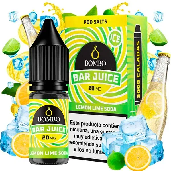 Sales nicotina Lemon Lime Ice 10 ml Bar Juice Bombo sabor a zumo de lima y limón Sales nicotina Lemon Lime Ice 10 ml Bar Juice Bombo sabor a zumo de lima y limón