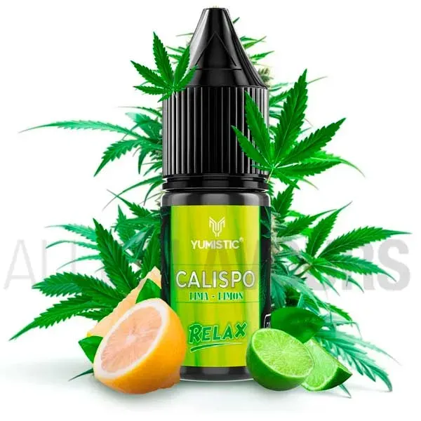 Líquido CBD Calispo 500 mg 10 ml Yumistic con sabor a calipo de lima y limón.