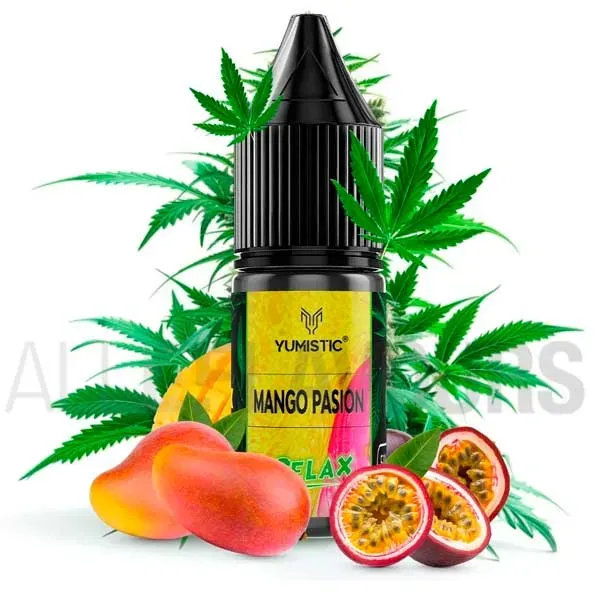 Líquido CBD Mango Passion 500 mg 10 ml Yumistic sabor a mango y fruta de la pasión.