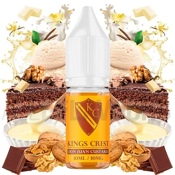 Sales de nicotina Don Juan Custard 10 ml Kings Crest con sabor dulce