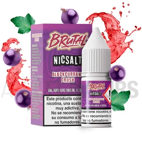Sales nicotina Blackcurrant Crush 10 ml Brutal Drinks Just juice sabor a grosella negra Sales nicotina Blackcurrant Crush 10 ml Brutal Drinks Just juice sabor a grosella negra