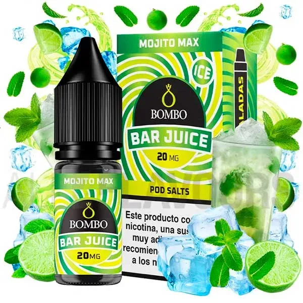 Líquido sales de nicotina Mojito Max Ice 10ml Bar Juice Bombo