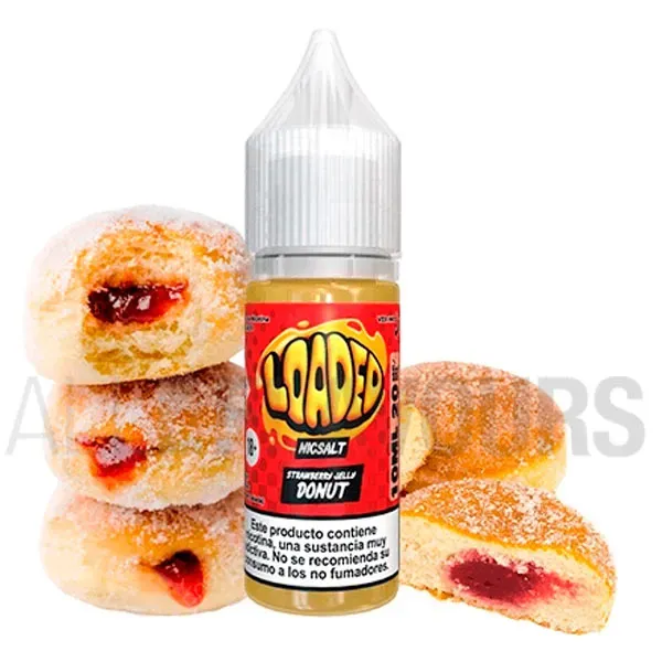 Líquido sales de nicotina Strawberry Jam Donut 10 ml Loaded Salts sabor a donut de fresa
