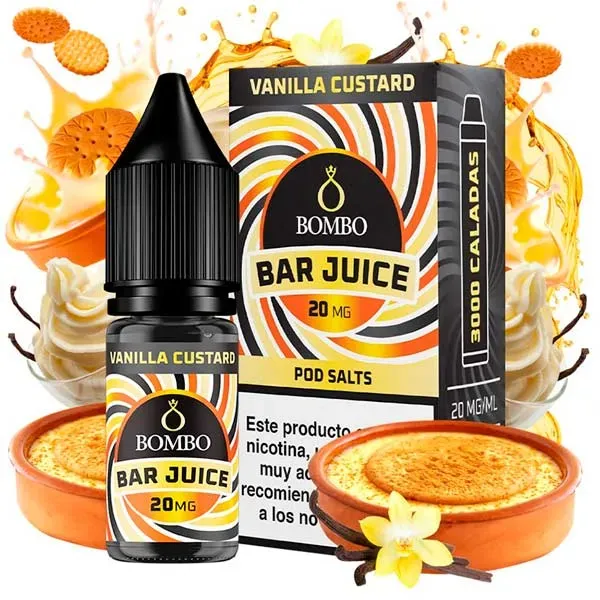 líquido sales de nicotina Vanilla Custard 10 ml Bombo Bar Juice con sabor a galletas y vainilla