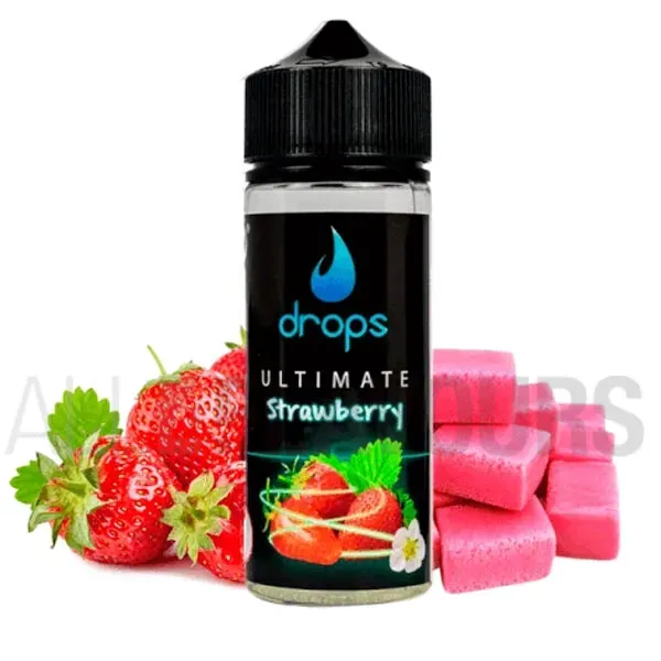 Aroma Ultimate Strawberry 40 ml Drops combina fresas frescas con chicle Aroma Ultimate Strawberry 40 ml Drops combina fresas frescas con chicle