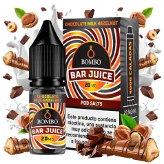 Sales de nicotina Chocolate Milk Hazelnut 10 ml Bombo Bar Juice