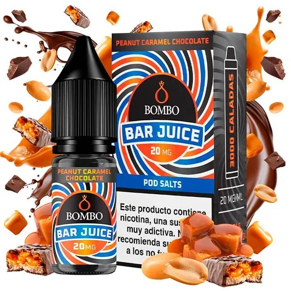 Líquido sales de nicotina Peanut Chocolate Caramel 10 ml Bombo Bar Juice Líquido sales de nicotina Peanut Chocolate Caramel 10 ml Bombo Bar Juice