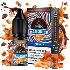 Líquido sales de nicotina Peanut Chocolate Caramel 10 ml Bombo Bar Juice