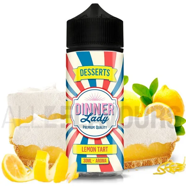 Aroma Lemon Tart 30 ml Dinner Lady sabor a tarta de limón.