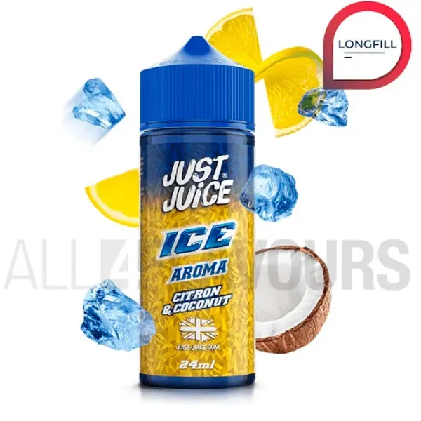 Aroma Citron Coconut Ice 24 ml Just Juice sabor tropical y cítrico con efecto frio