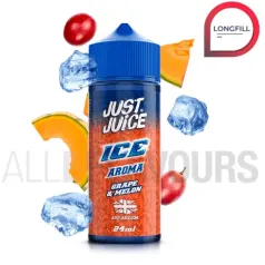 Aroma Grape Melon Ice 24 ml Just Juice sabor a melón con uva y efecto frío.