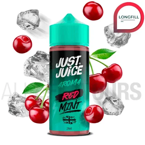 Aroma Mint Range Red 24 ml Just Juice menta y cerezas frescas