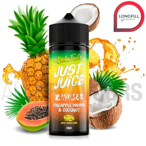 Aroma Pineapple Papaya Coconut 24 ml Just Juice sabor tropical
