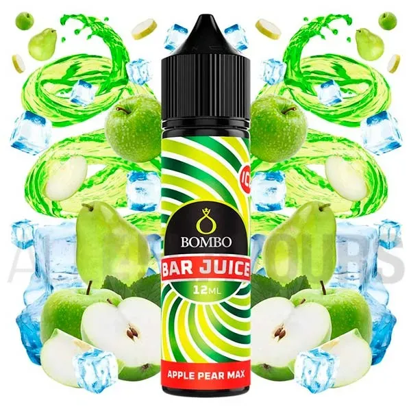 Aroma vape Apple Pear Max Ice 12 ml Bombo Bar Juice sabor frutal mentolado