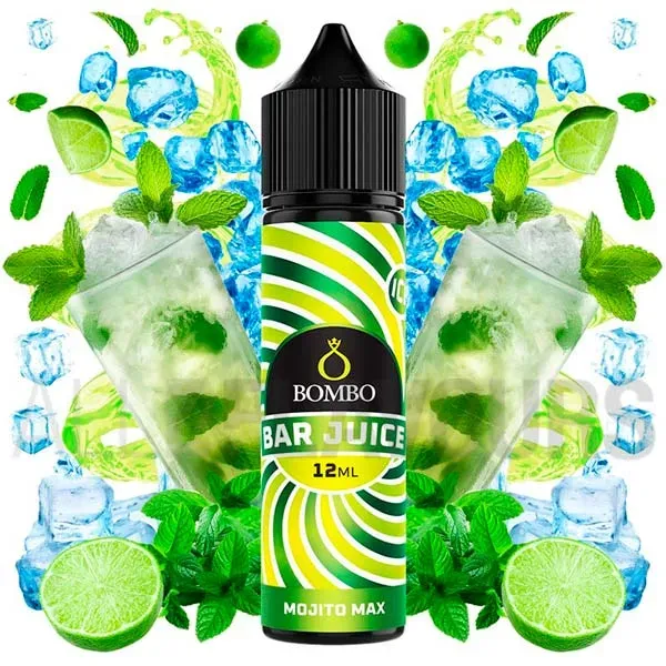 Aroma longfill Mojito Max Ice 12 ml Bombo Bar Juice que homenajea al clásico coctel