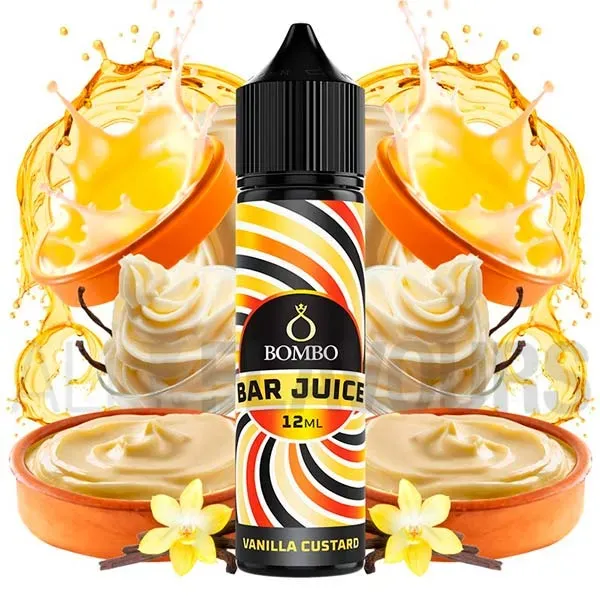 Aroma longfill Vanilla Custard 12 ml Bombo Bar Juice con sabor a crema de vainilla.
