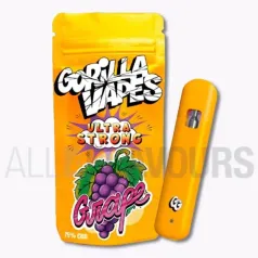 Pod Desechable CBD Ultra Strong  Grape Gorilla Vapes sabor a fresa