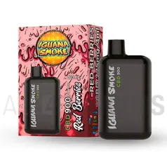 Pod desechable CBD Red Berries Iguana Smokes con sabor a frutos rojos