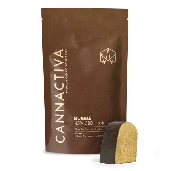 Bubble Hash 45% CBD Cannactiva embalaje