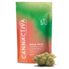Ninja Fruit Strawberry Kush x Watermelon CBD Cannactiva embalaje de calidad