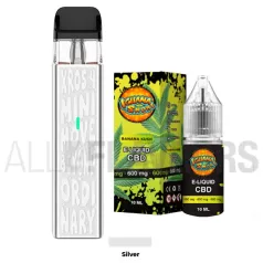 Pack Vaper + Líquido CBD vaporesso iguana smoke 600 mg silver