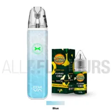Pack Vaper Oxva + Líquido CBD Broad Spectrum 2500 MG Iguana Smoke blue