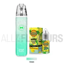 Pack Vaper Oxva + Líquido CBD Broad Spectrum 2500 MG Iguana Smoke green