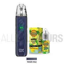Pack Vaper Oxva + Líquido CBD Broad Spectrum 2500 MG Iguana Smoke metalic blue
