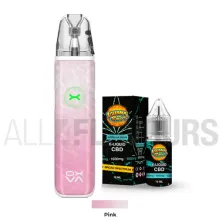 Pack Vaper Oxva + Líquido CBD Broad Spectrum 2500 MG Iguana Smoke pink