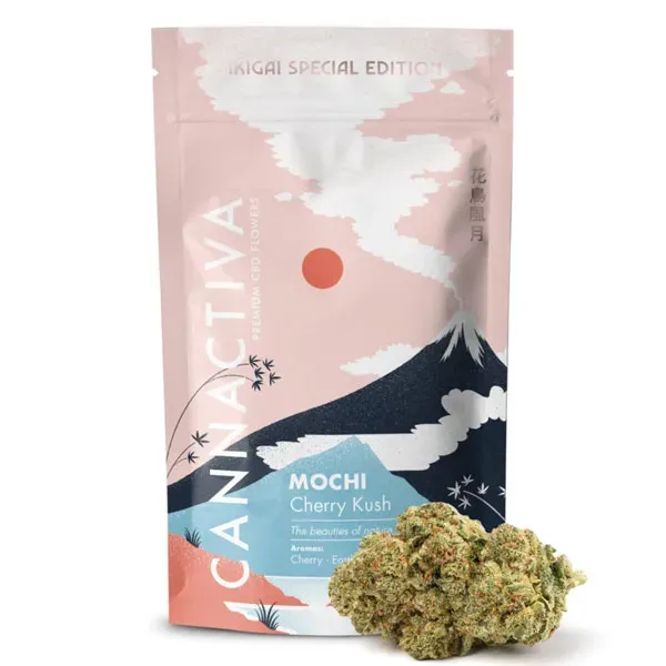 Mochi Cherry Kush CBD Cannactiva packaging