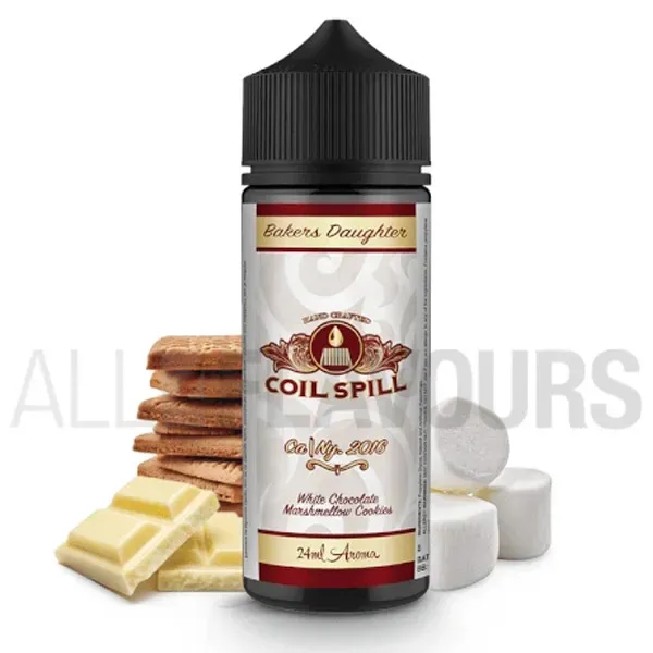 Aroma vapeo bakers daughter coil spill 24 ml sabor a galletas con malvavisco y chocolate blanco Aroma vapeo bakers daughter coil spill 24 ml sabor a galletas con malvavisco y chocolate blanco