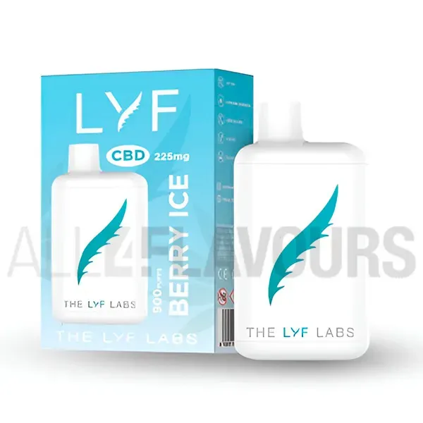 Pod desechable cbd  Pocket 225 mg Berry Ice Lyf  sabor frutos rojos helados