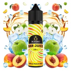 Aroma  longfill Apple Peach Max 10 ml Bombo Bar Juice sabor a melocotón y manzana helados