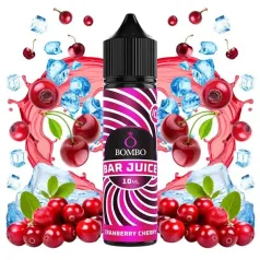 Aroma longfill Cranberry Cherry 10 ml Bombo Bar Juice con sabor a heladas cerezas y arándanos frescos.