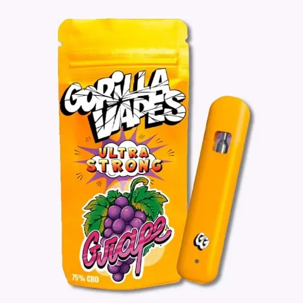 Pod Desechable CBD Ultra Strong  Grape Gorilla Vapes sabor a uva
