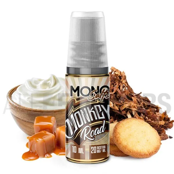 Sales nicotina sabor a tabaco Monkey Road 10 ml 20 MG Mono Ejuice Salts