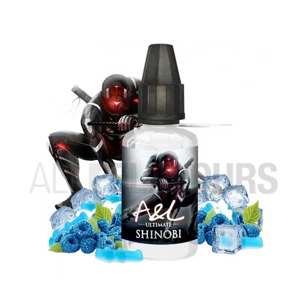 aroma vapeo sin nicotina shinobi 30 ml marca A&L sabor frutal fresco