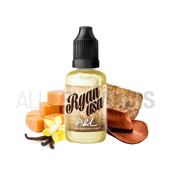 aroma vapeo sin nicotina ryan usa 30 ml marca A&L sabor tabaco