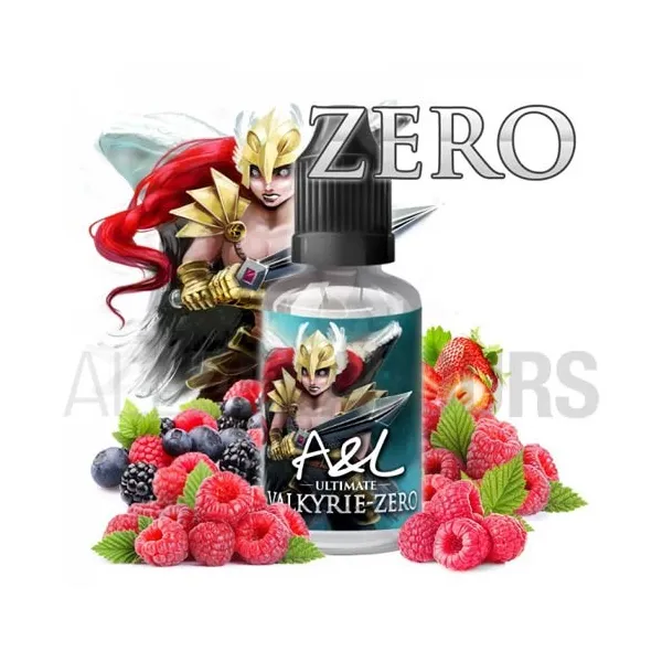 aroma vapeo sin nicotina valkyrie zero 30 ml marca A&L sabor frutal sin frescor