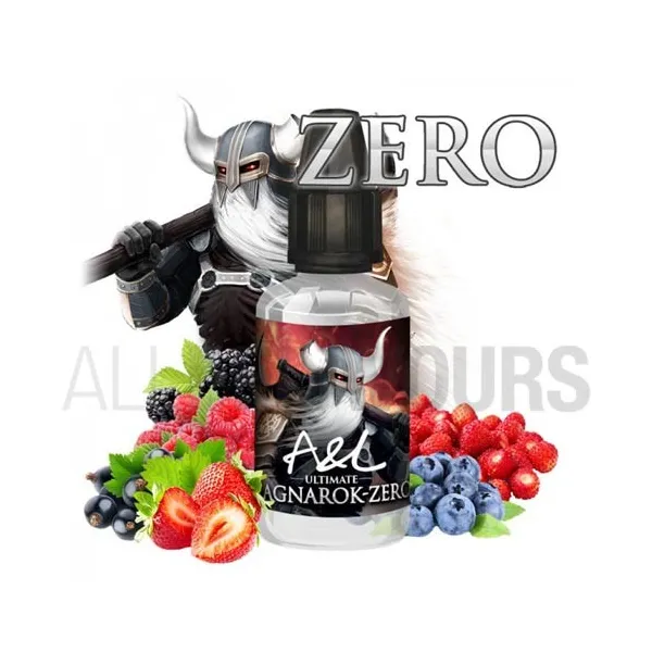 aroma vapeo sin nicotina ragnarok zero sweet 30 ml marca A&L sabor frutal  sin frescor
