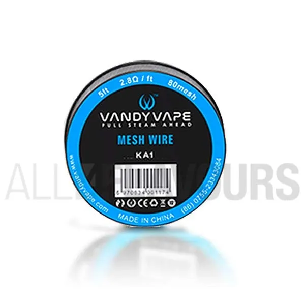 Hilo Resistivo Mesh Wire NI80 Vandy Vape para fabricar tus resistencias.