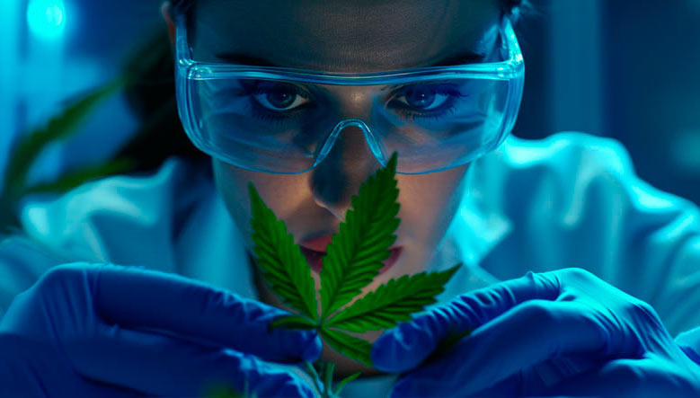 Análisis de laboratorio en cannabis